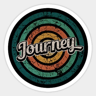 Journey // Retro Circle Crack Vintage Sticker